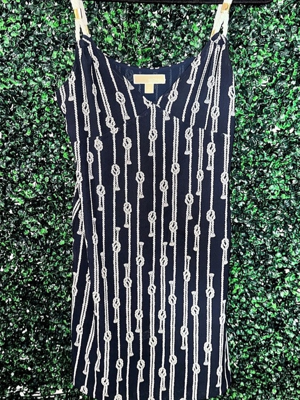 Michael Kors Nautical Mini Dress in Blue & White Size Medium Like New
